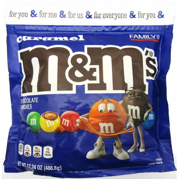 M&M's Caramel m and m Candy 17.24oz Party Size Bag