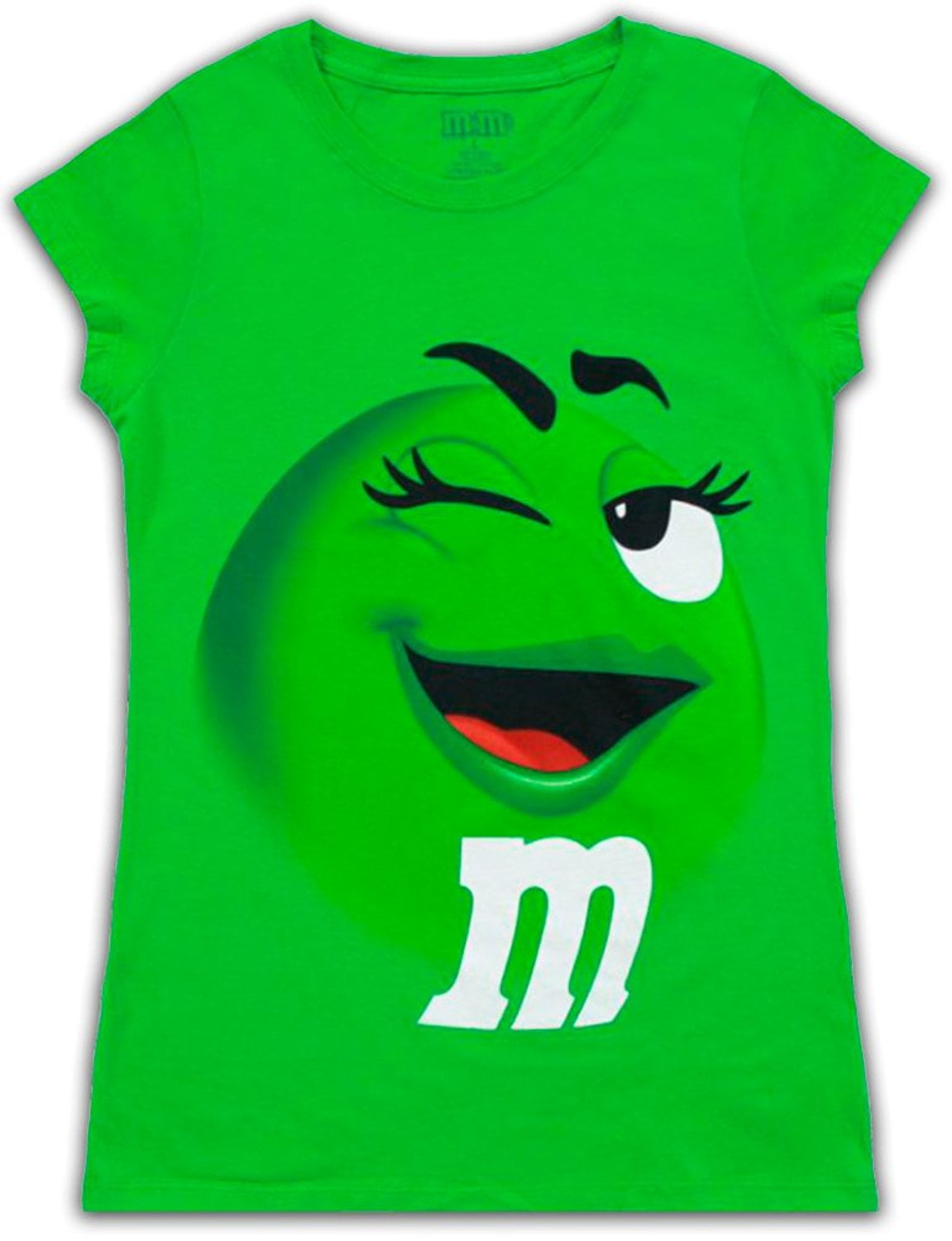 M&M's Candy Character Face Adult T-Shirt - S - Blue 