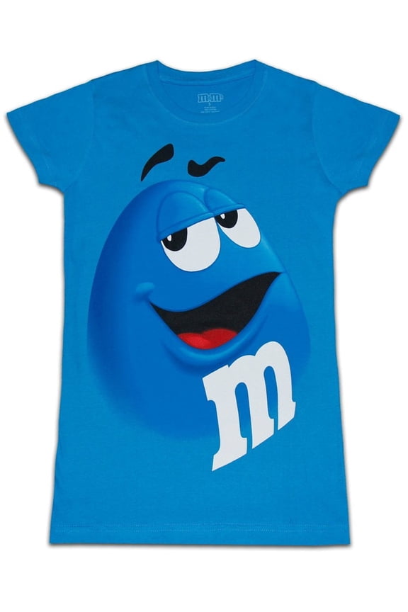 M&M's Chocolate Candy Character Face Juniors T-Shirt