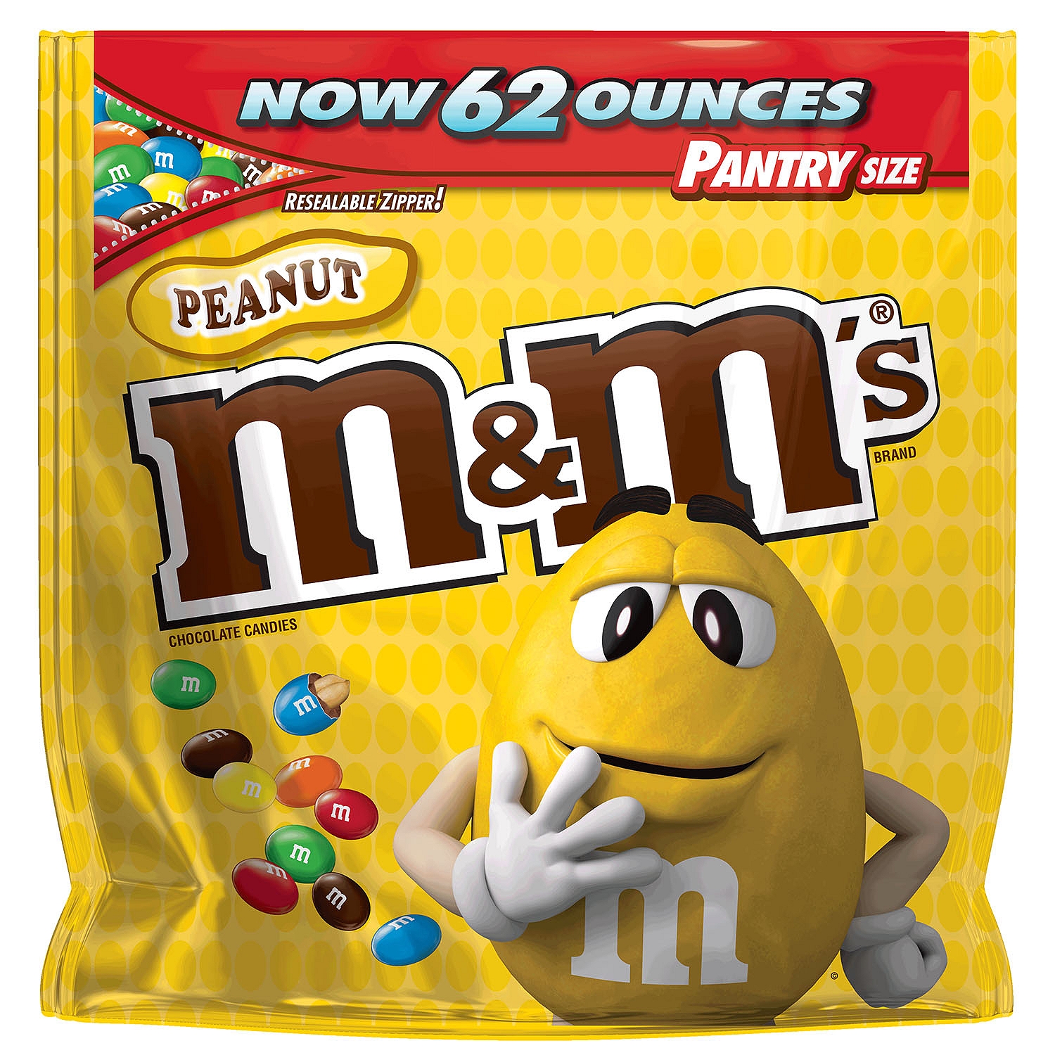 M&M's Chocolate Candy, Peanut, 62 Oz - image 1 of 7