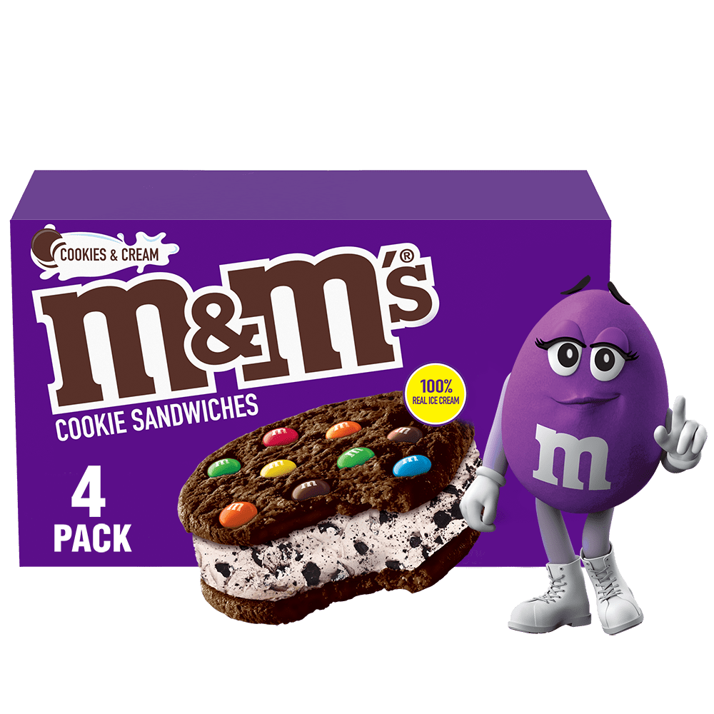 M&M's® Cookie Sandwich With Chocolate Ice Cream - 4 oz at Menards®
