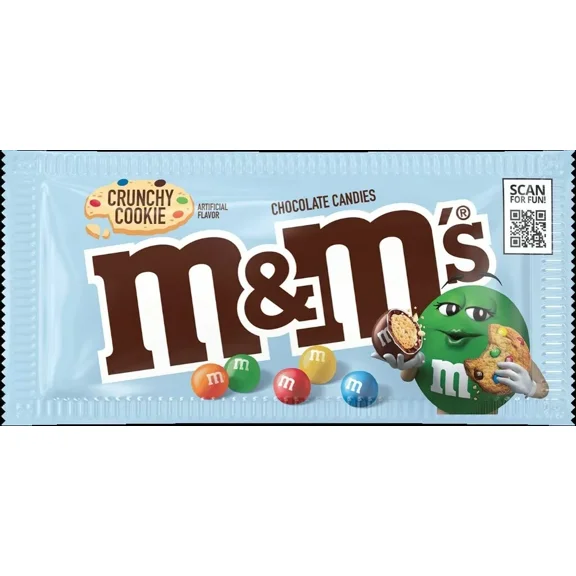 M&M's Crunchy Cookie - 4CT - 1.35oz Bag - FREE SHIPPING