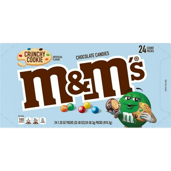 M&M�s Crunchy Cookie Milk Chocolate Candy�2.83oz/24ct Share Size Carton