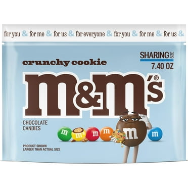 M&M’s Crunchy Cookie Milk Chocolate Candy, Sharing Size – 7.4 oz Bag
