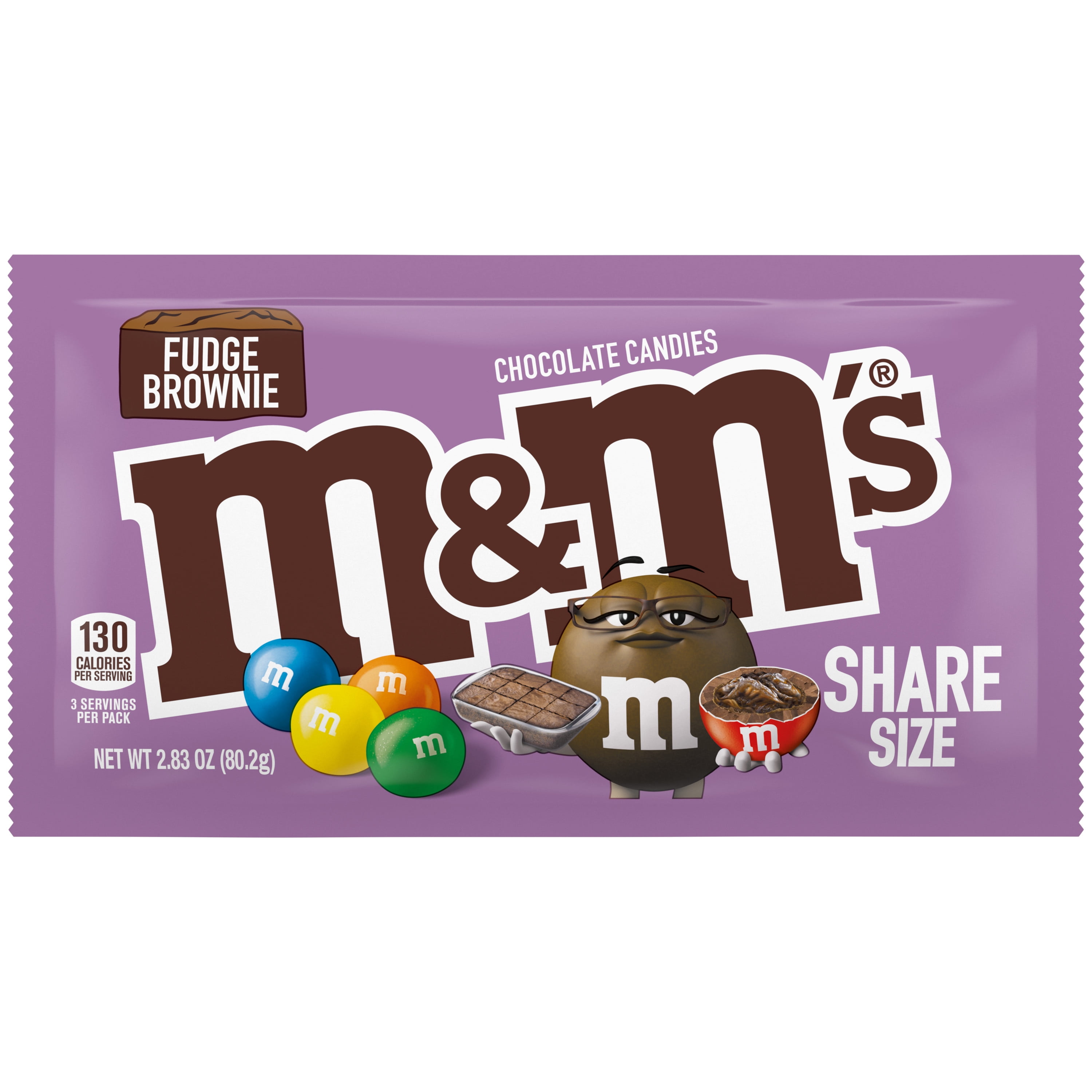 M&M's Brownie Chocolate Pouch Bag 102g (12 Bags)