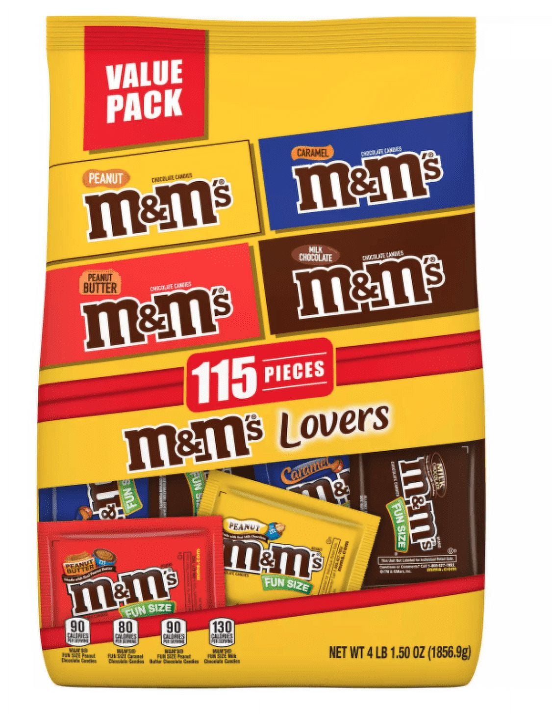 M&M'S Chocolate Candy Assorted Fun Size Bulk Variety Pack (115 ct. 4 l –  Openbax