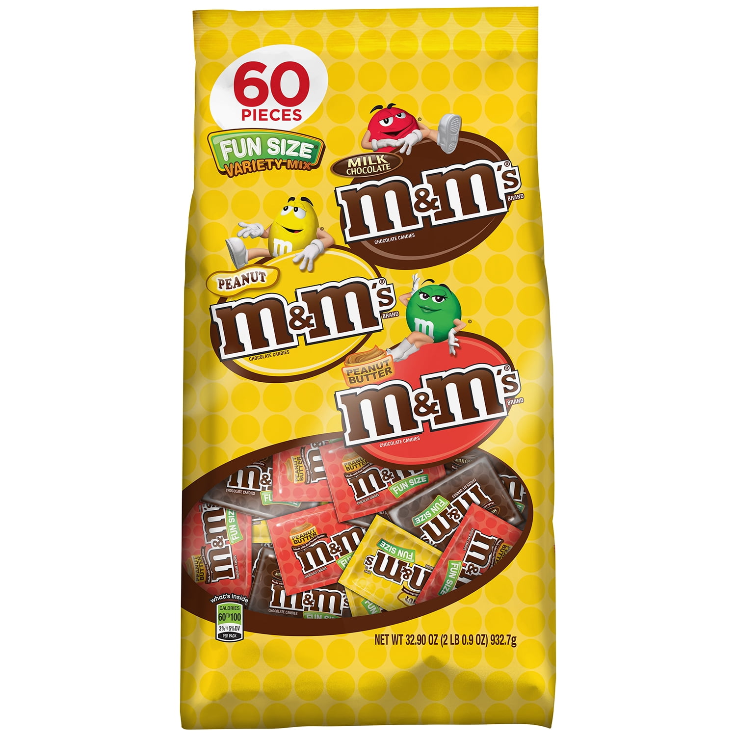 M&M's Chocolate Candies Fun Size Variety Mix - 60 CT