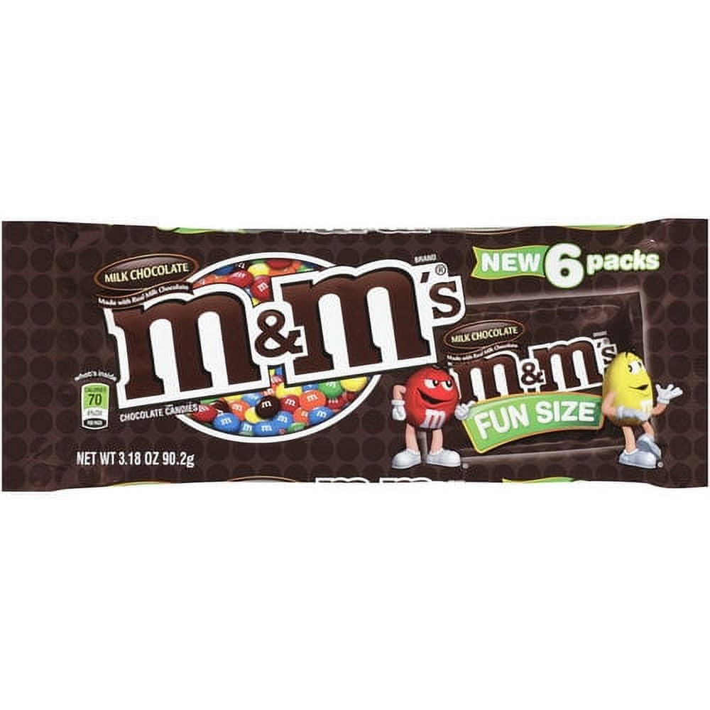  M&M's Milk Chocolate Fun Size Candy, Bulk Pack 70-ct