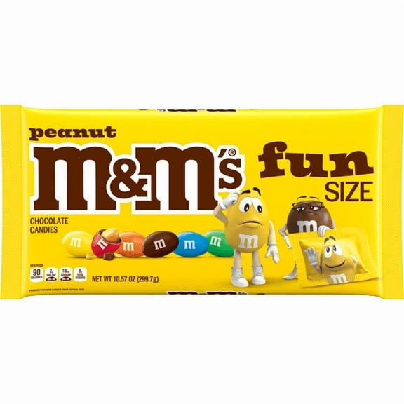 M&M's Fun Size Peanut Milk Chocolate Candy - 10.57 oz Bag pack of 2