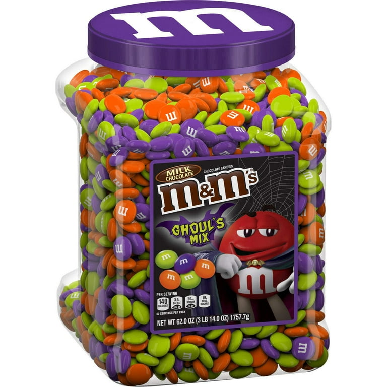 M&M's Ghoul's Mix Milk Chocolate Halloween Candy Jar (62oz