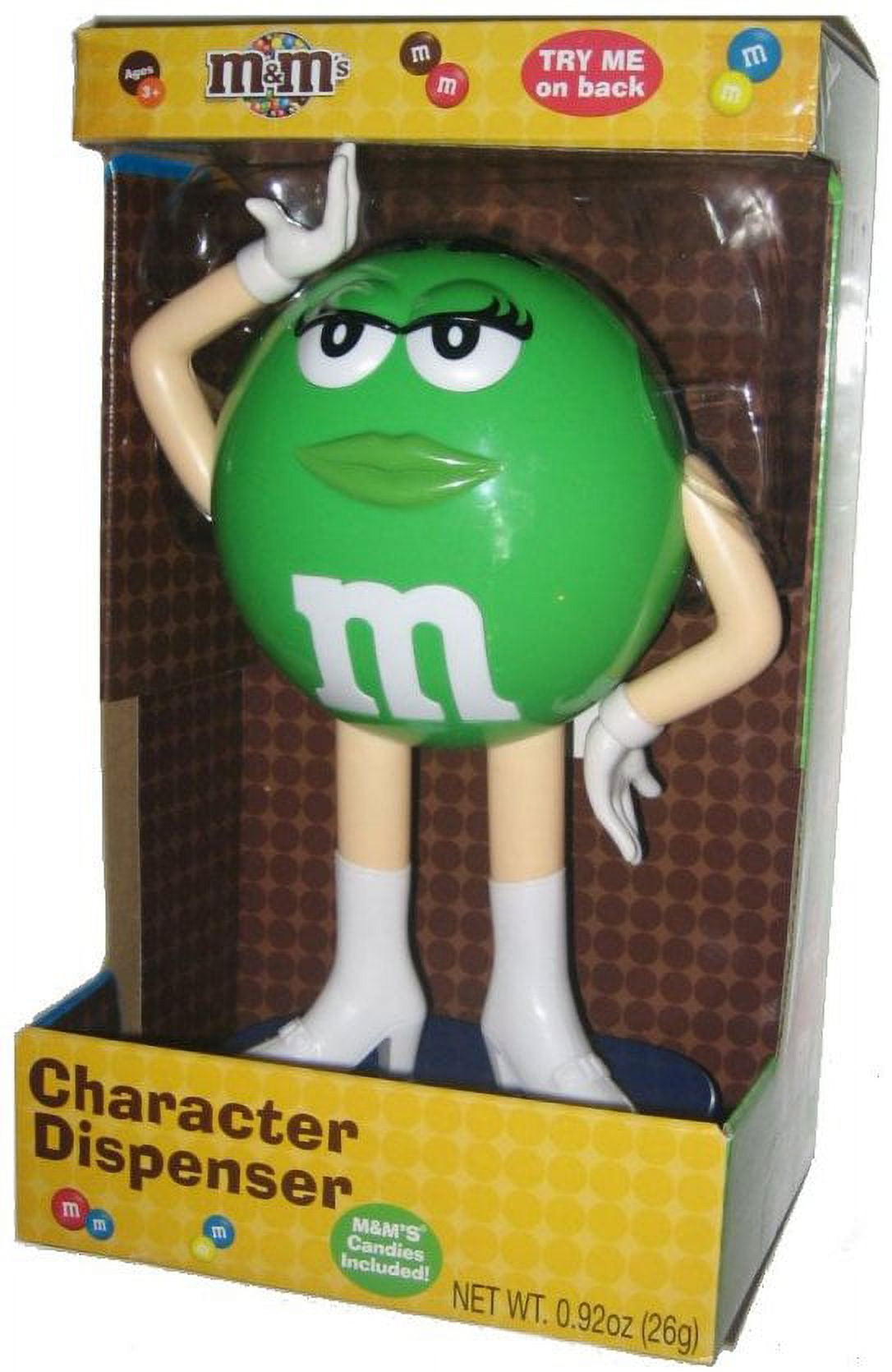 M&M's Character Dispenser Green M&M Candy Female Girl In box