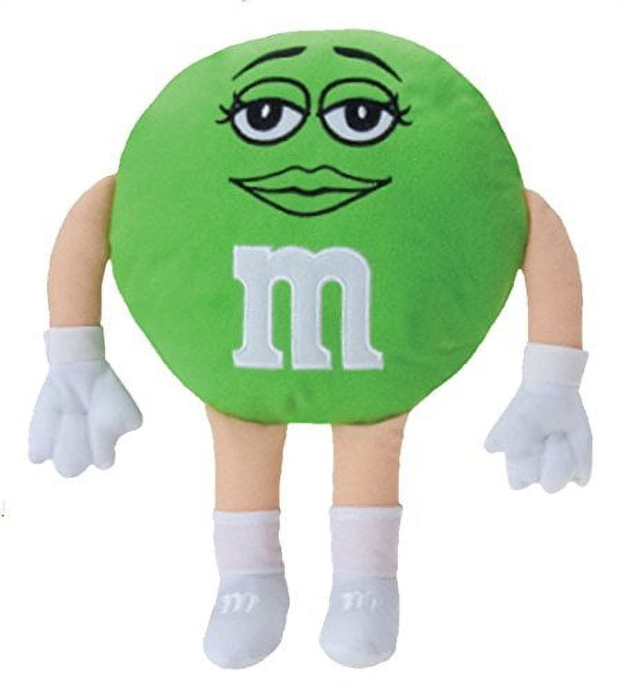Green M&M 8” TOY PLUSH STUFFED Collectible Girl Bag Hat Ms Miss Mrs  Female