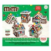 DIY M&M's Holiday Chocolate Mini Village Kit 25oz - Contains Wheat, Soy, Milk, Egg Allergens