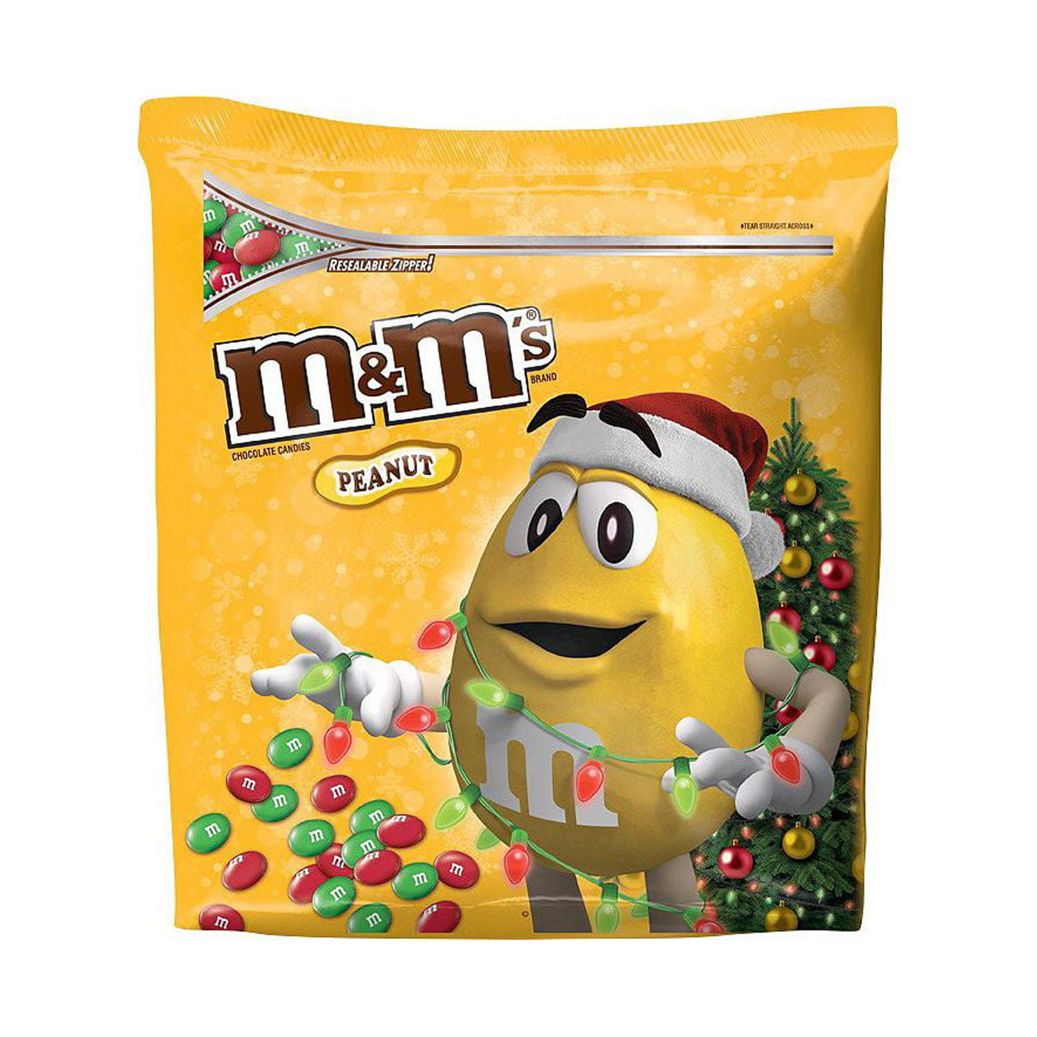 Save on M&M's Peanut Chocolate Candies Red & Green Holiday Order