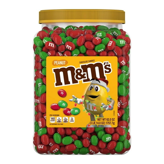 M&M'S Peanut Holiday Pantry Jar, 62 oz.