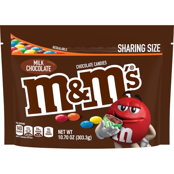 M&M's Milk Chocolate Candy Sharing Size - 10.7 oz Bag