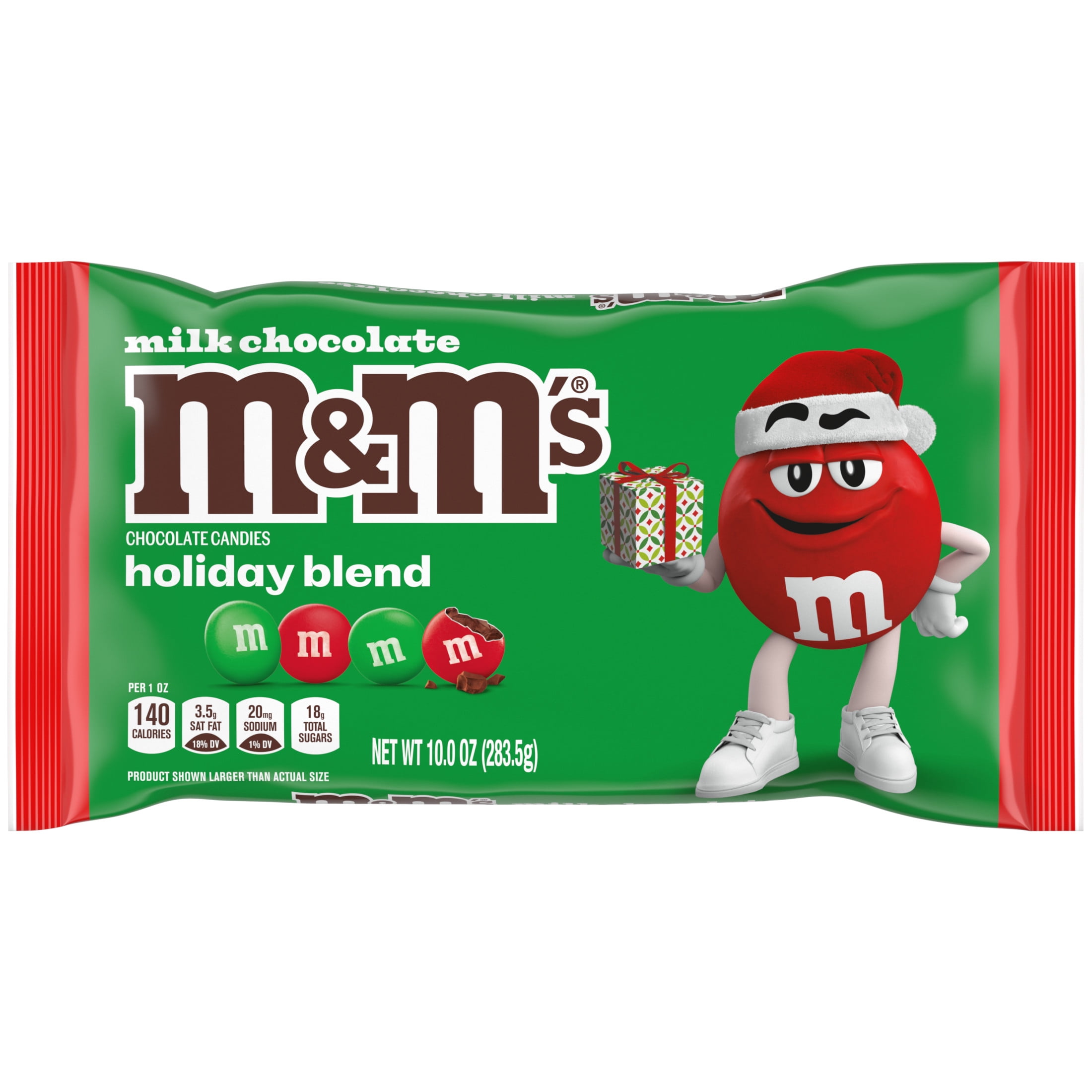 M&M's Milk Chocolate Christmas Candy - 10 oz Bag