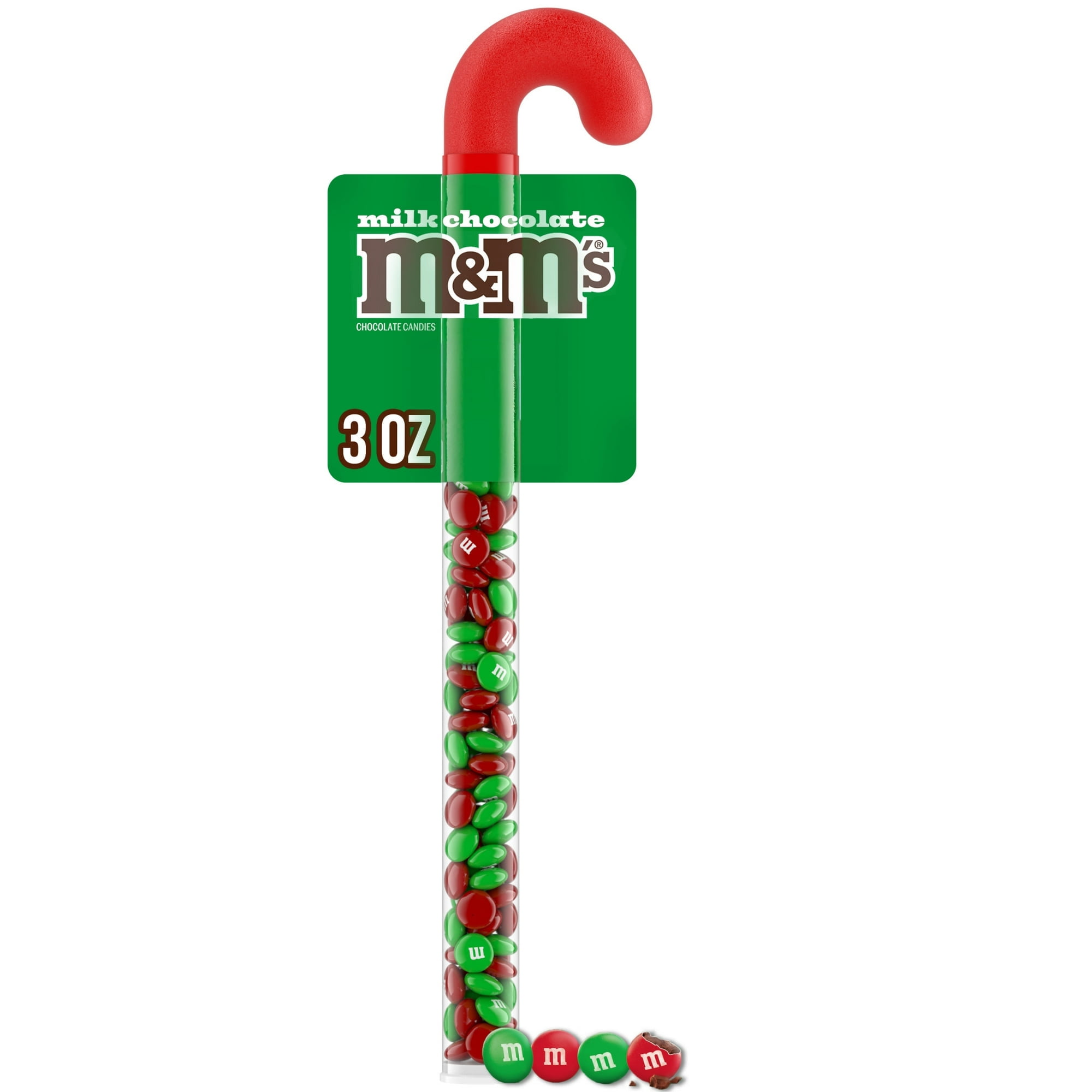 M&M'S Christmas candy cane tube image 1