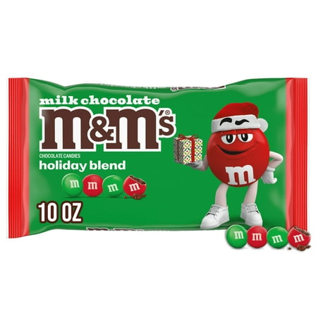 M&M's Milk Chocolate Christmas Candy - 10 oz Bag