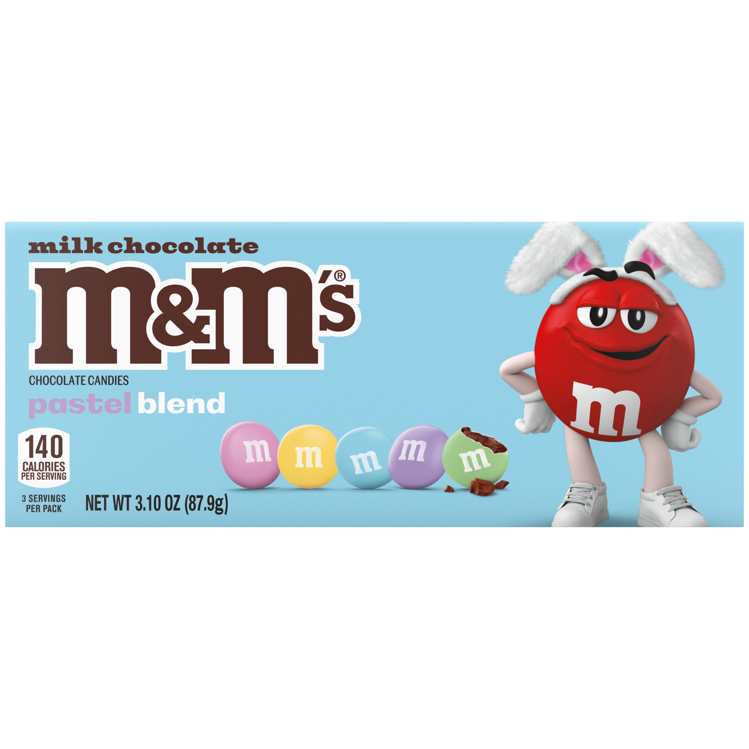 M&M's Milk Chocolate Pastel Blend Easter Candy - 3.1 Oz Box 