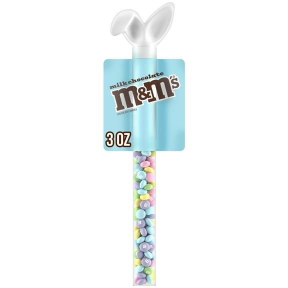 M&M's Milk Chocolate Pastel Blend Easter Candy Bunny Cane - 3 oz