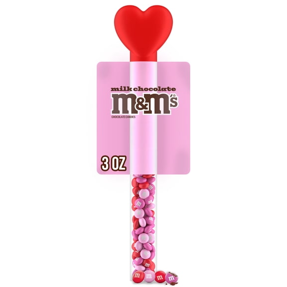 M&M's Milk Chocolate Valentine's Day Candy Heart Cane Gift - 3 oz