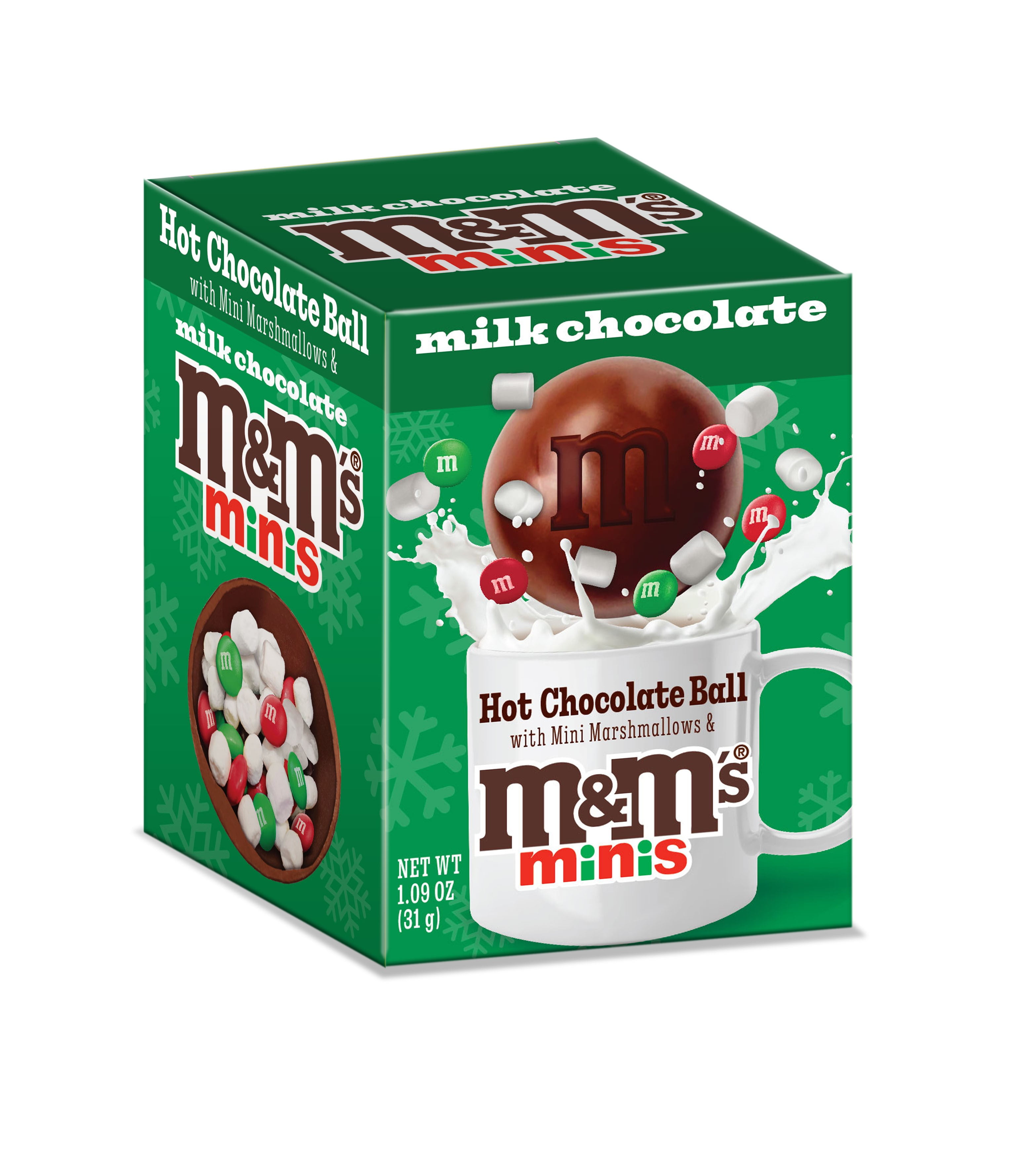 Mini Mllk M&M's Minis Candy Hot Chocolate Ball with Marshmallows and Cocoa ...