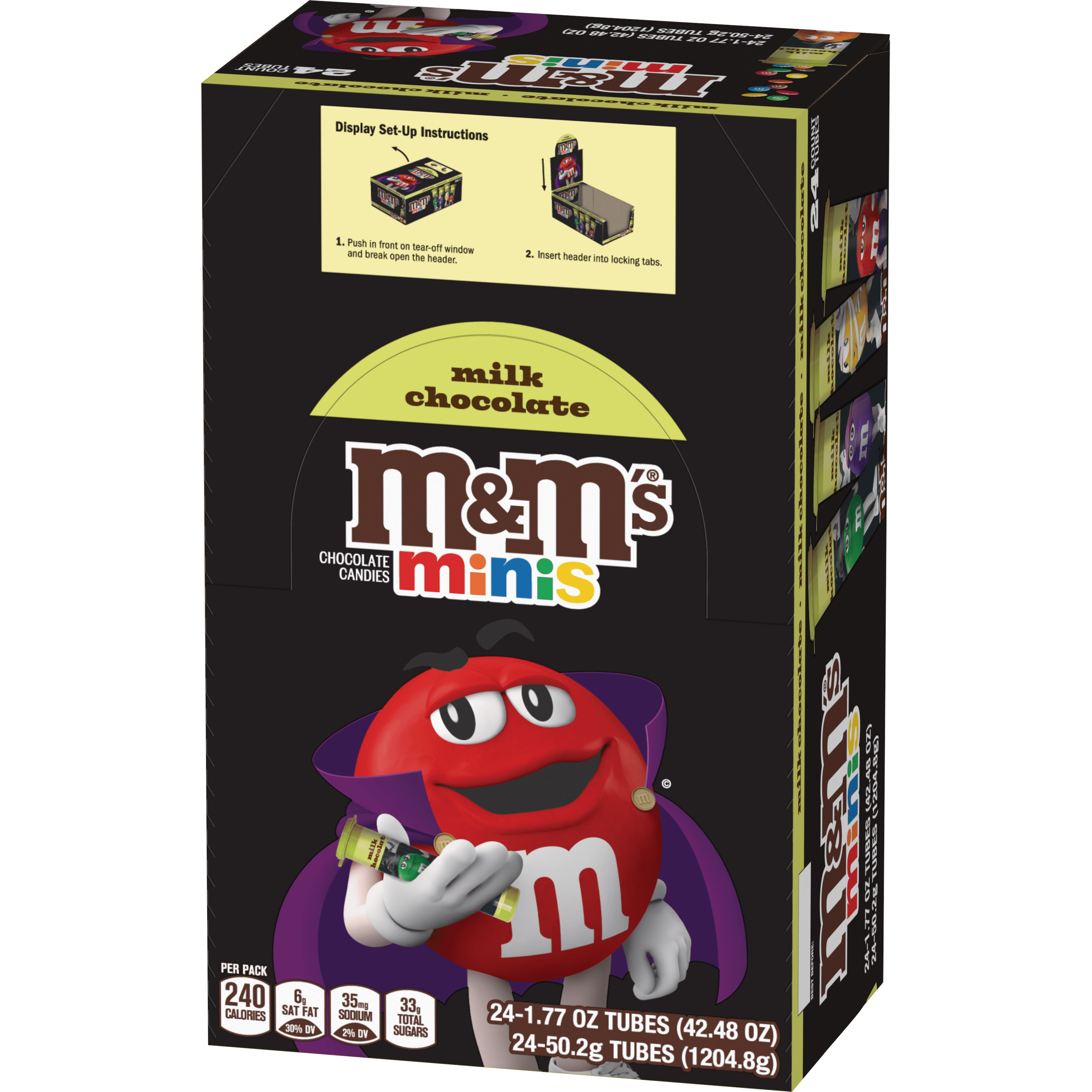M&M's Minis Milk Chocolate Candies, 1.77 oz, 24 count