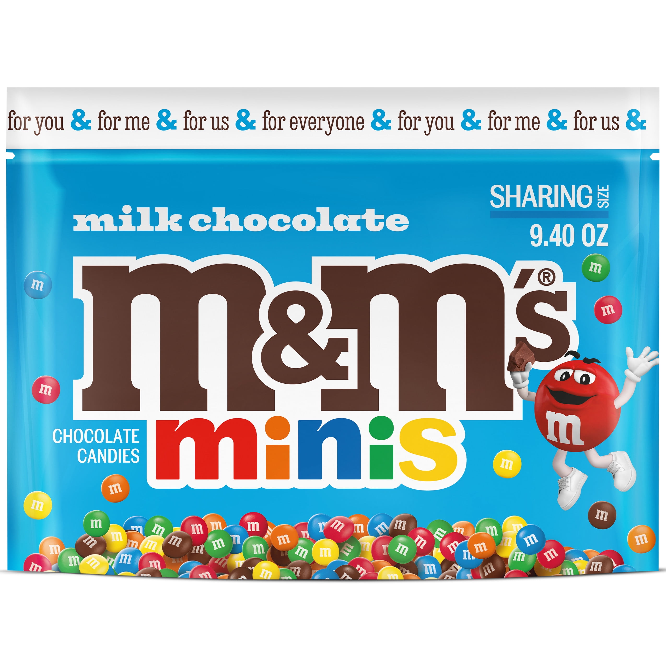 M&M's Minis Milk Chocolate Summer Candy, Sharing Size - 9.4 oz Resealable Bag