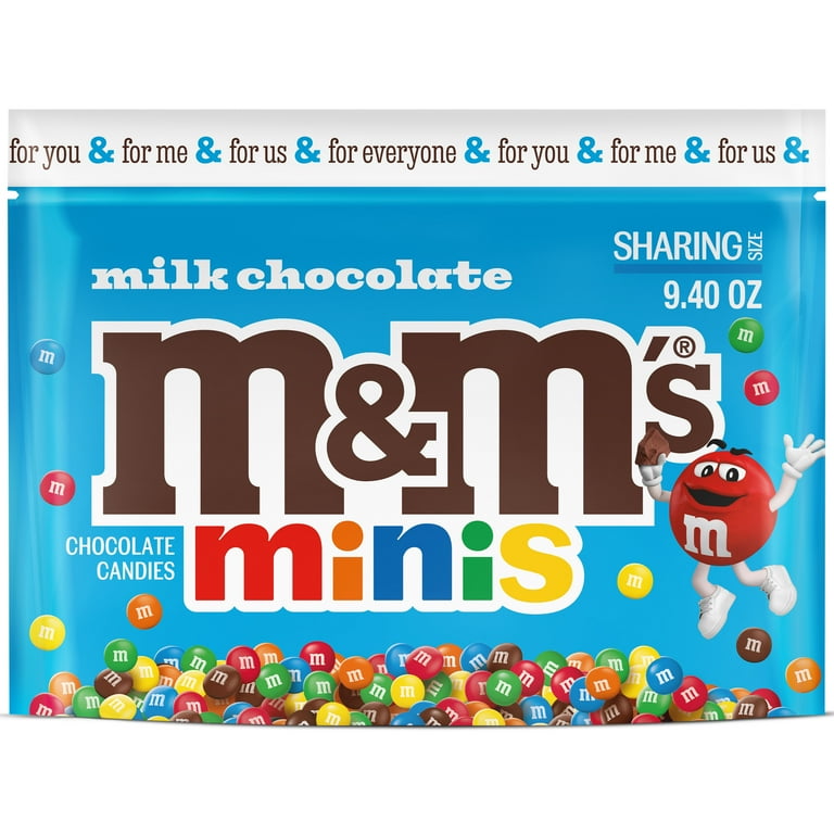 M&M's Minis Milk Chocolate Candy Sharing Size, 9.4 oz Bag