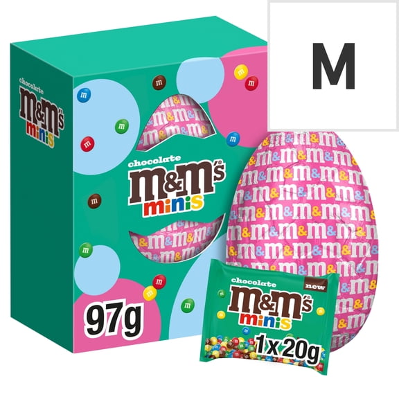 M&M's Minis Milk Chocolate Easter Egg 97g, Imported from Britain