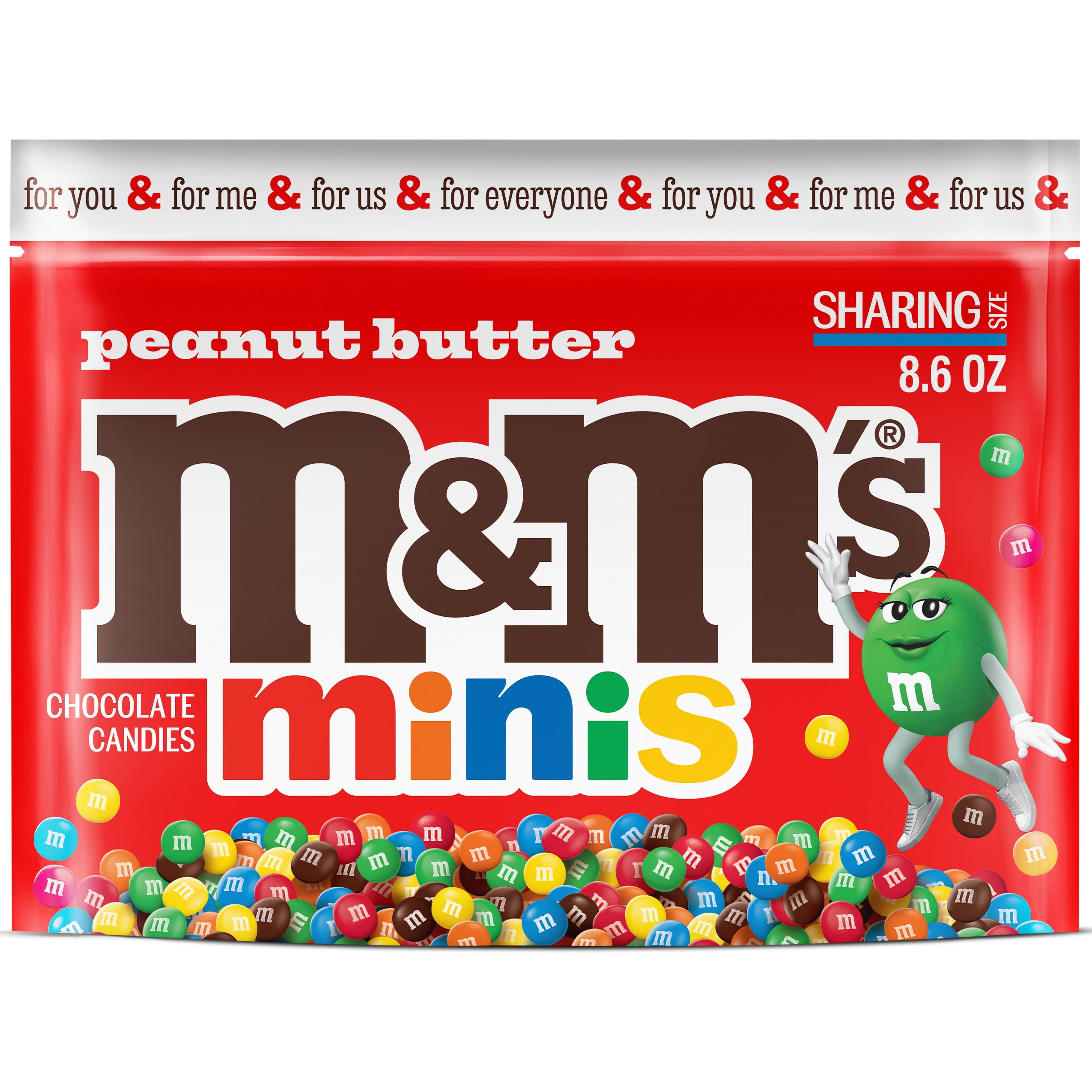 M&M's Minis Peanut Butter Milk Chocolate Candy, Sharing Size - 8.6 oz. Bag