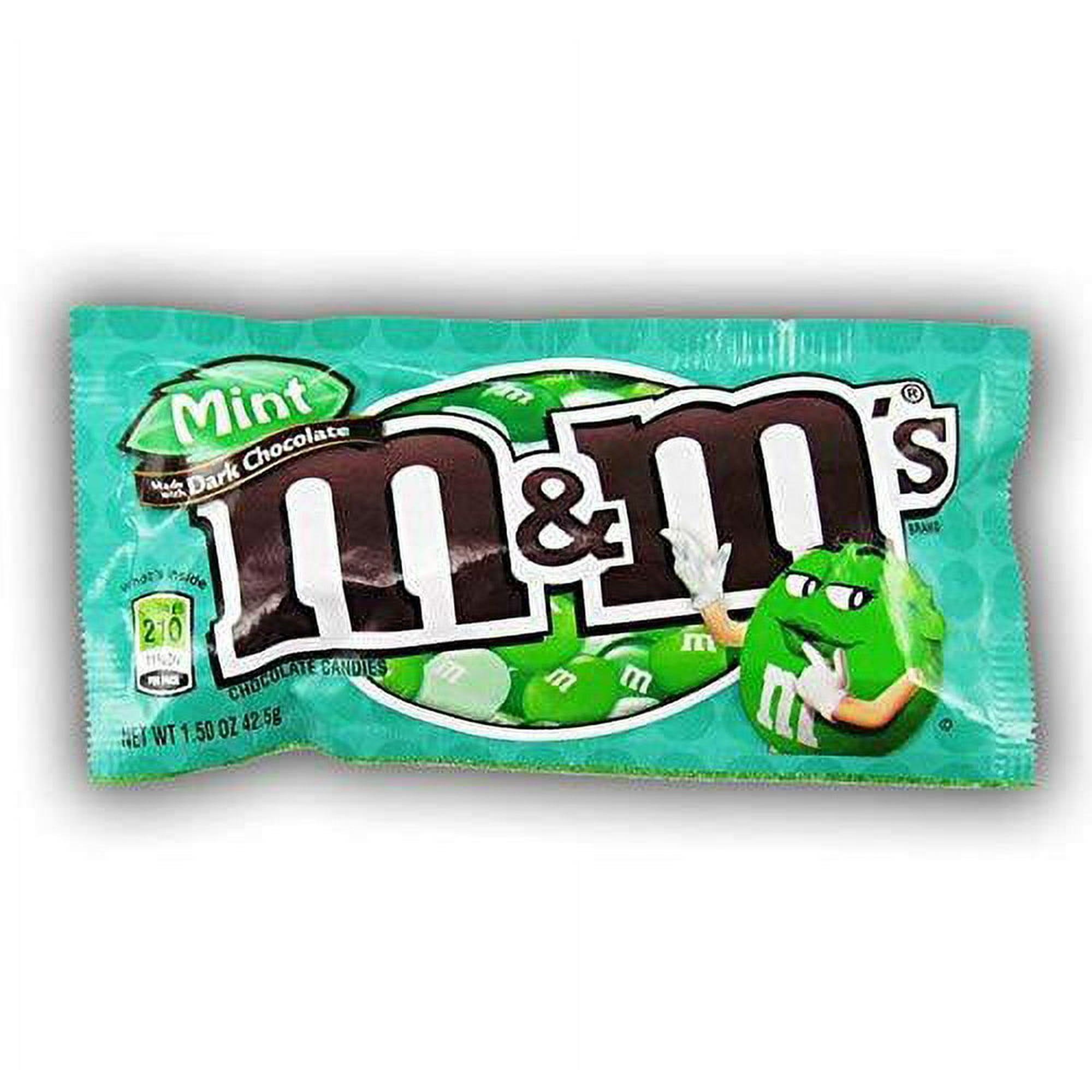 M&M's Mint Dark Chocolate Candies, 1.5 ounce 42.5 gram Pack