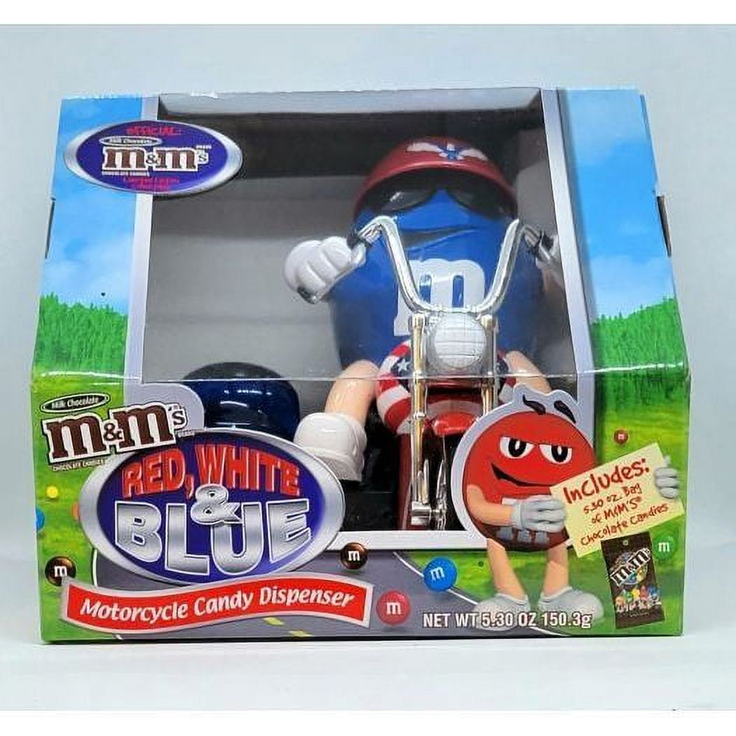 その他 M&M's Red White & Blue Candy Dispenser M&M's Candy Dispenser Red White and Blue Motorcycle in Original