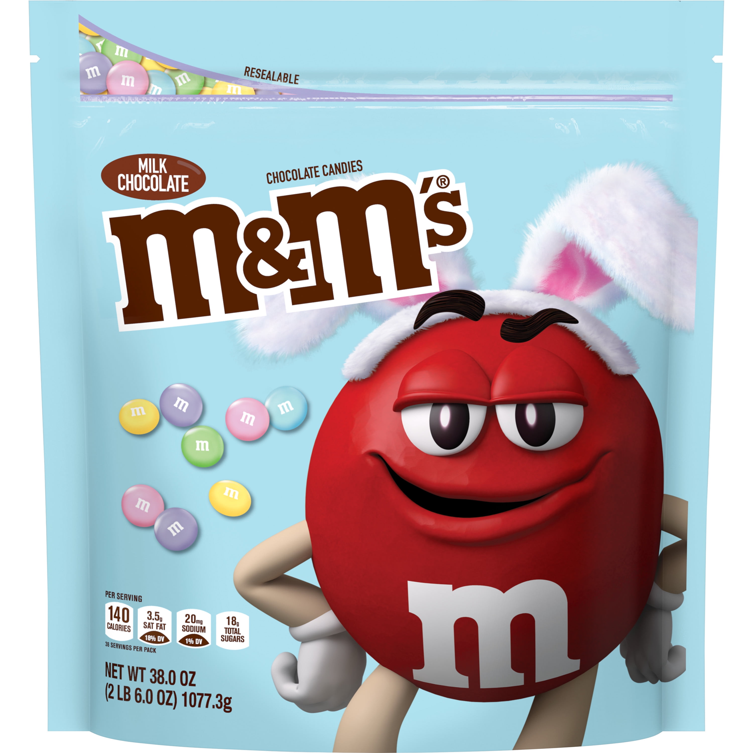 M&M's Pastel Mix Easter Milk Chocolate Candy - 38 oz Bag - Walmart.com