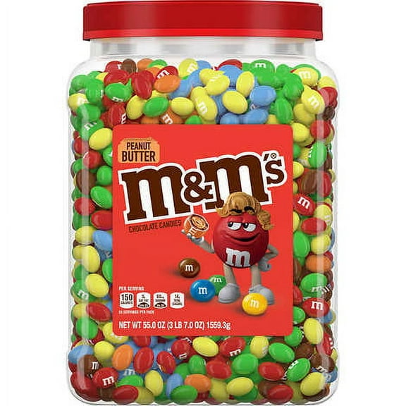 M&M's Peanut Butter Chocolate Candies, 55 oz