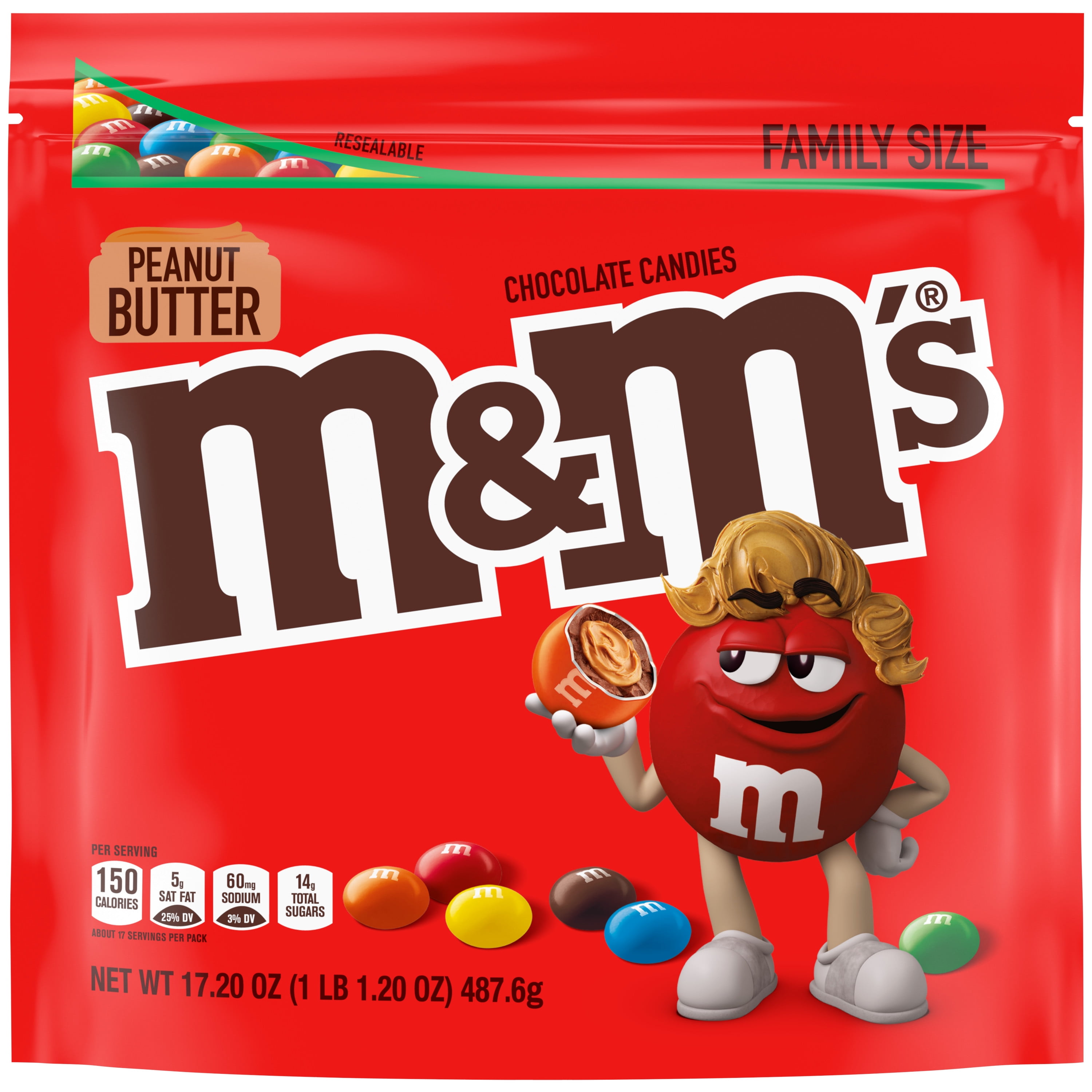 M & M Chocolate Candies, Peanut Butter, Party Size
