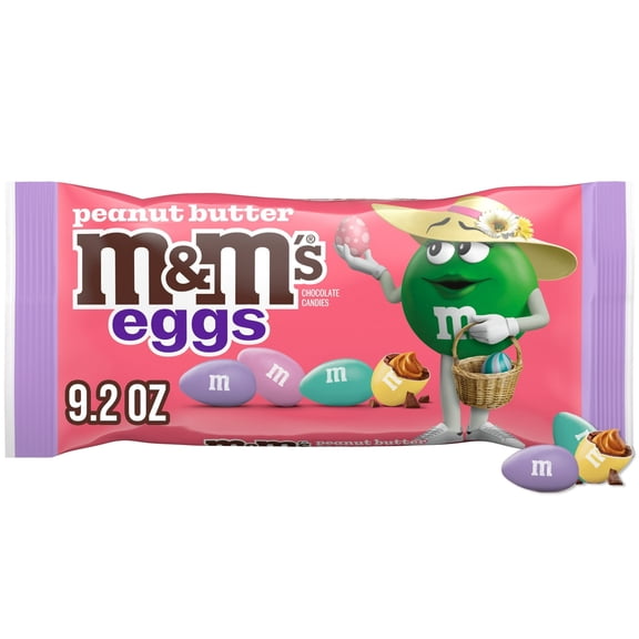 M&M's Peanut Butter Eggs Pastel Blend Easter Candy - 9.2 oz Bag