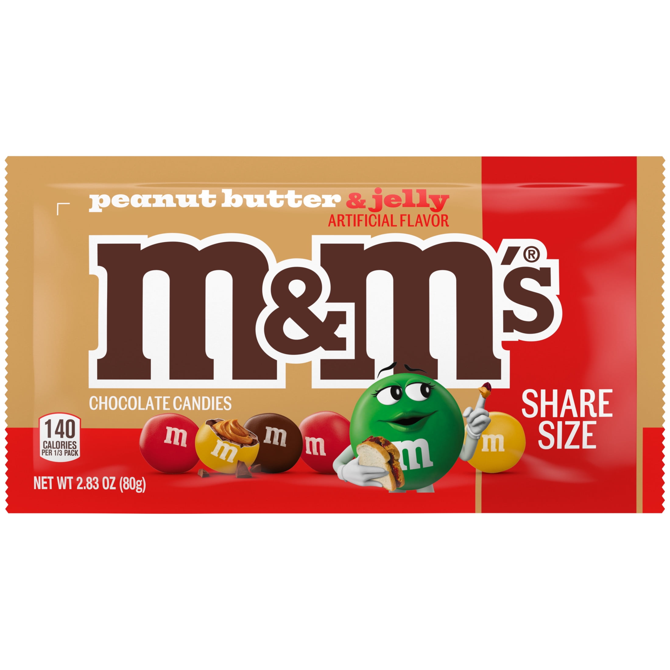 M&Ms Peanut Butter & Jelly Candy, 2.83 oz Bag