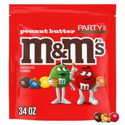M&M's Peanut Butter Chocolate Movie Night Candy, Party Size, 34 oz Bulk Bag