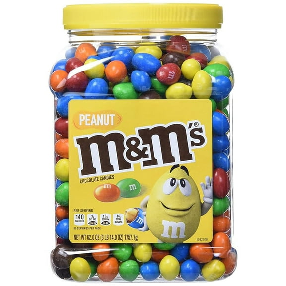 M&M's Peanut Canide 3Lb 14oz Jar