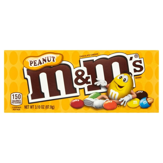 M&M's Peanut Chocolate Candy Theater Box 3.1 oz