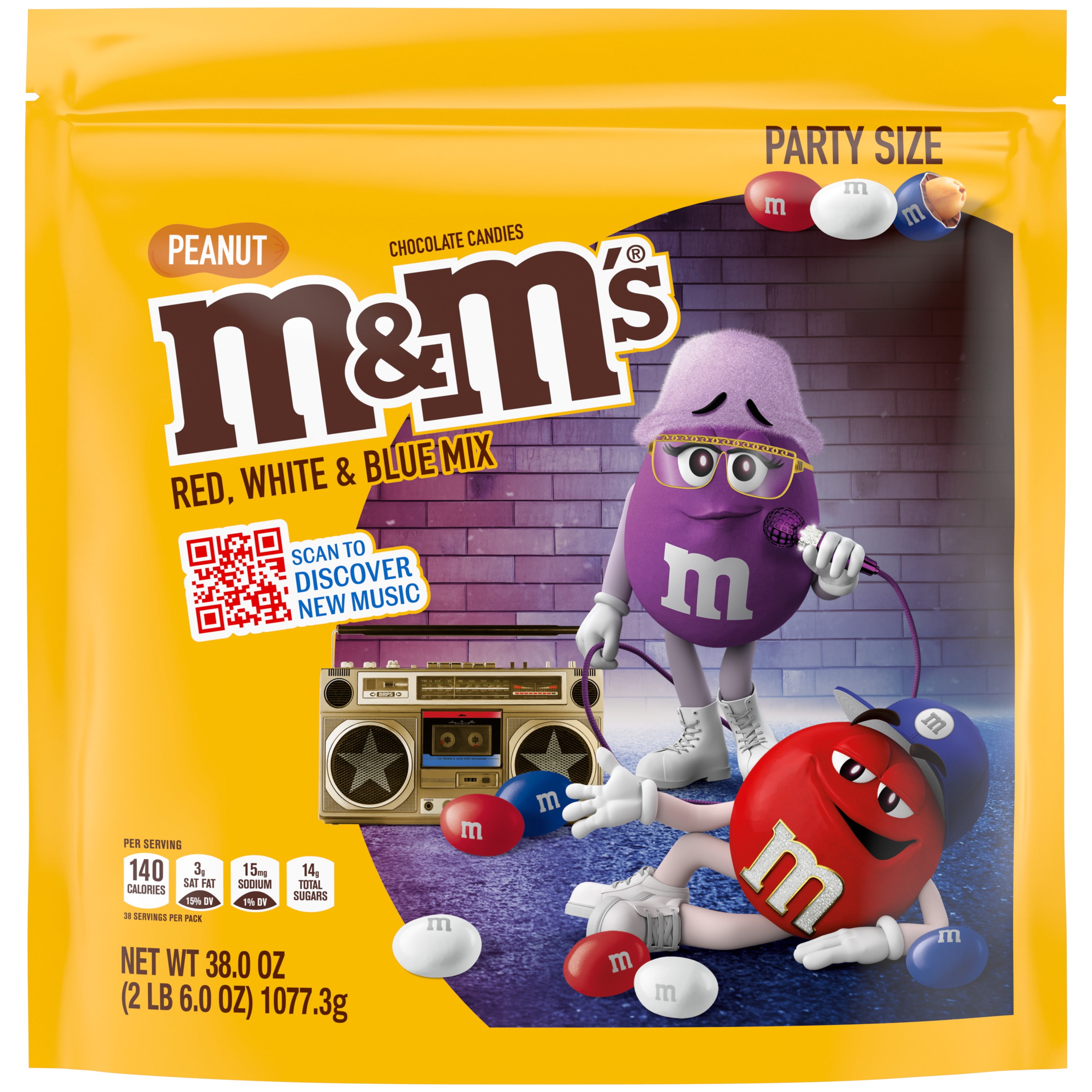 M&M's Chocolate Candies, Peanut, Party Size - 38.0 oz