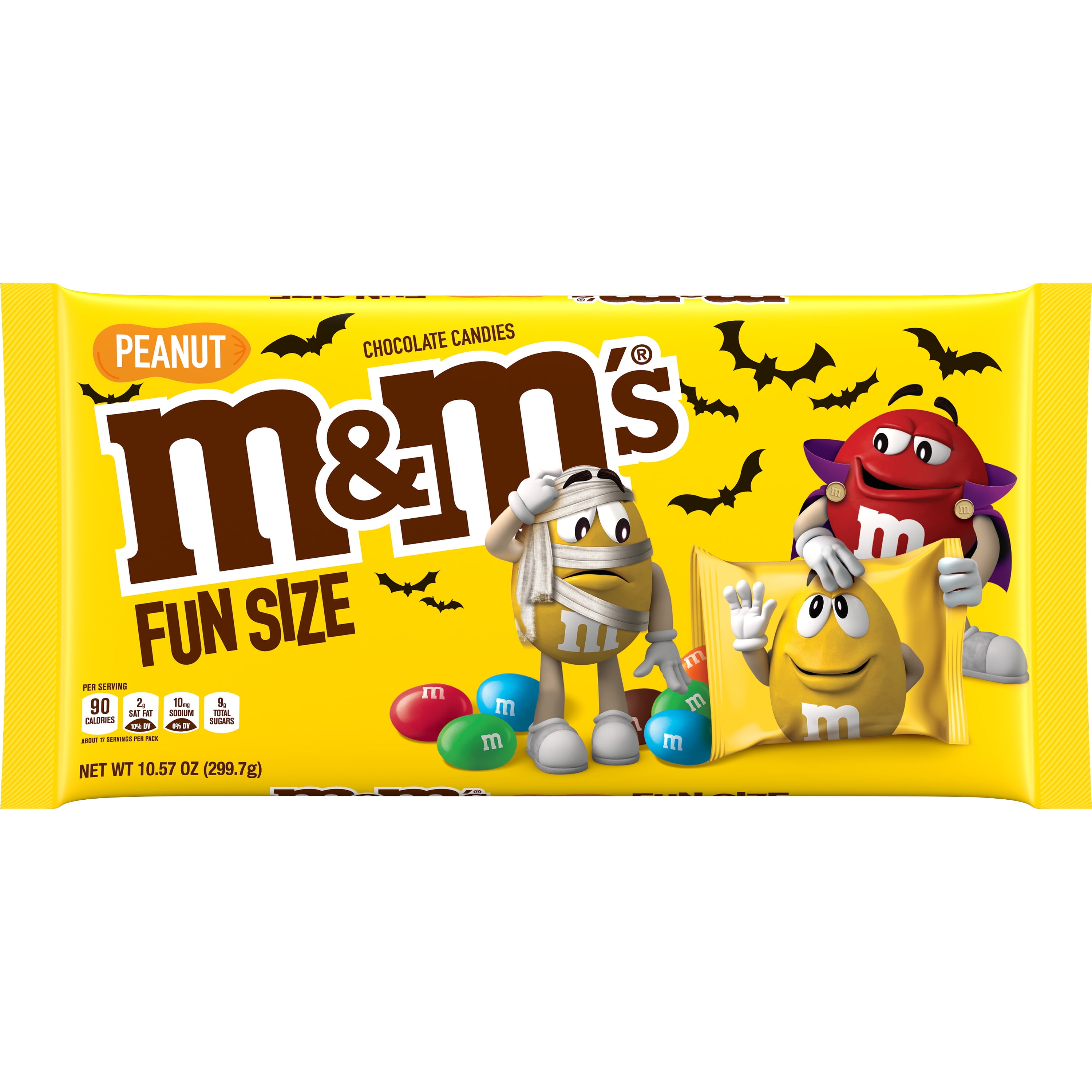 M&M's Peanut Fun Size Halloween Chocolate Candy 10.57 oz Bag