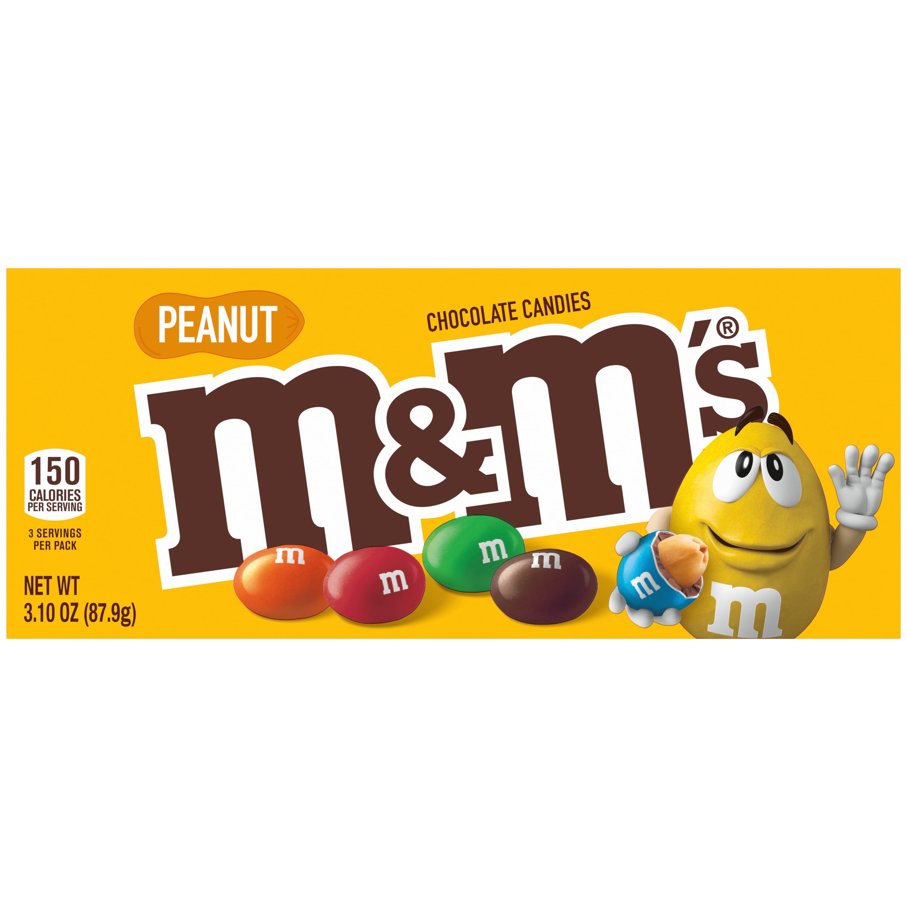 M&M's Milk Chocolate-Coated Candy with Peanuts 48 ct Box 8/Case