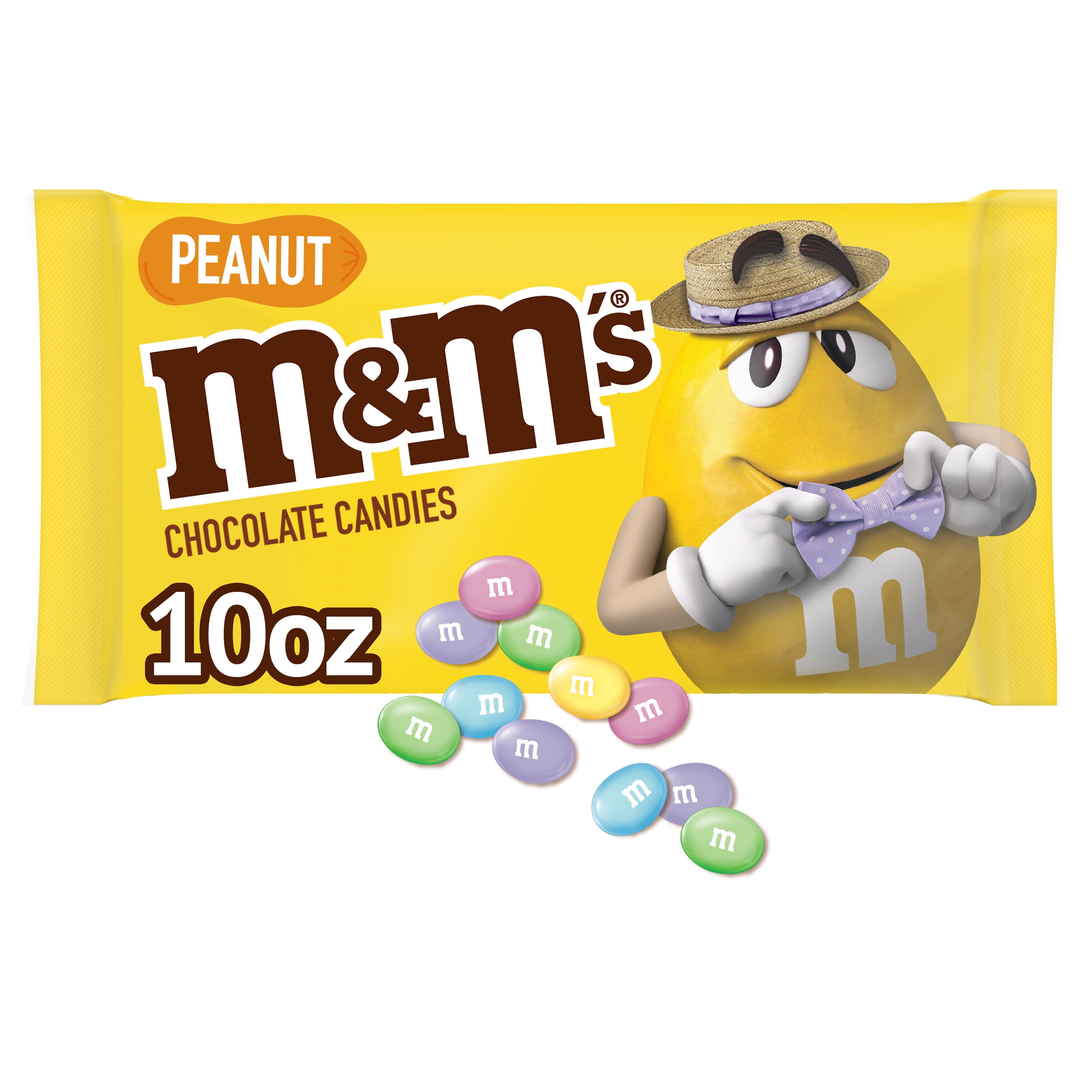 M&M's Peanut Milk Chocolate Pastel Easter Candy Assortment 10 Oz Bag