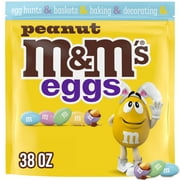 M&M’s Peanut Eggs Milk Chocolate Pastel Easter Candy Bulk - 38 oz Bag