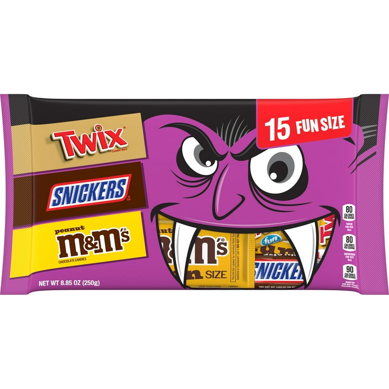 M&M's Peanut, Snickers & Twix Milk Chocolate Halloween Candy