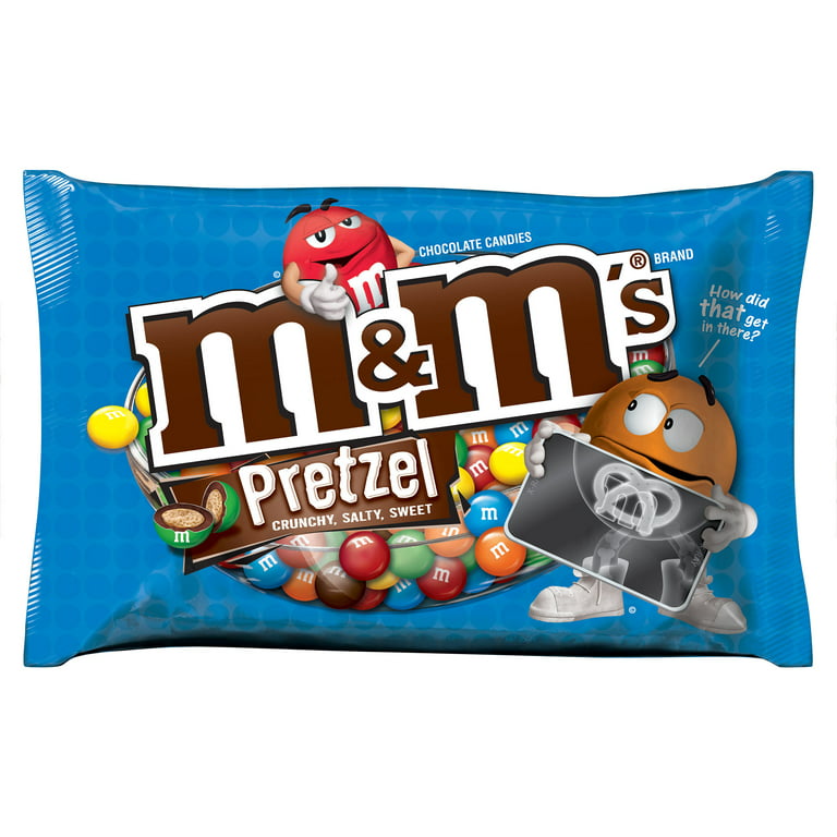 M & M Chocolate Candies, Pretzel - 24 pack, 1.05 oz packs