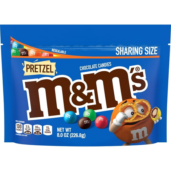 M&M's Pretzel Milk Chocolate Candy, Sharing Size - 8 oz Bag
